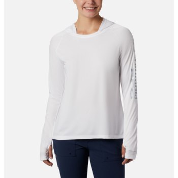 Columbia PFG Tidal, Sudaderas Con Capucha Blancos Grises Para Mujer | 206315-PNJ